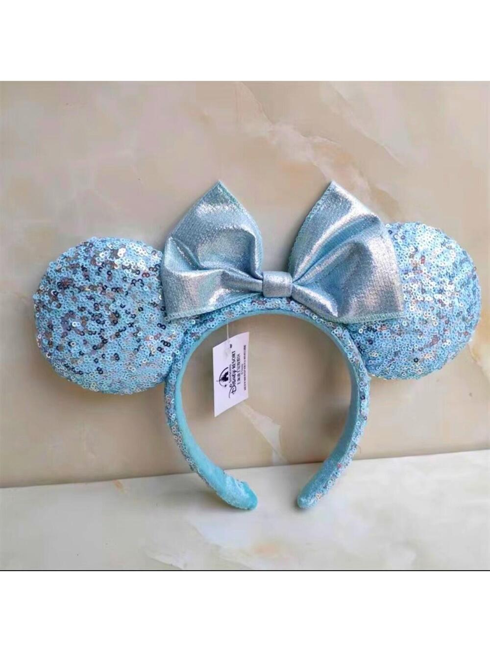 Frozen Arendelle Aqua Disney Parks Minnie Ears Gift Girl Blue Headband